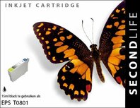 Secondlife inkt Epson T0801 Black