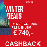 Canon EOS R6 Mark II body + RF 24-70mm F2.8 L IS USM