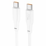 Hoco 60W Snellaadkabel USB-C naar USB-C wit