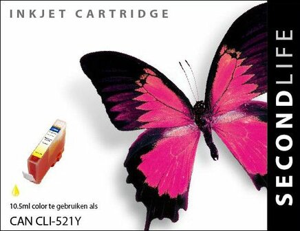 Secondlife inkt Canon CLI 521 Yellow
