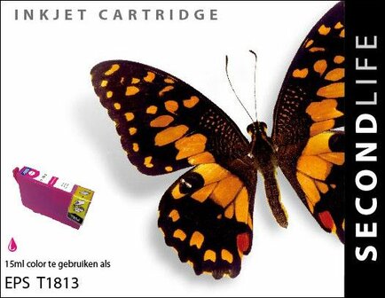 Secondlife inkt Epson T 1813 Magenta