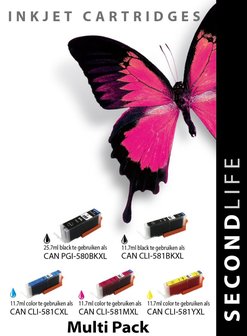 Secondlife inkt Multipack Canon 580 &amp; 581