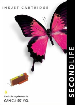 Secondlife inkt Canon CLI 551 Yellow XL
