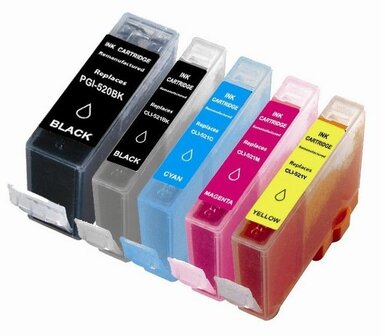 Secondlife inkt Multipack Canon PGI 520 Black &amp; CLI 521 Serie