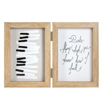 Henzo fotolijst Piano 2x 13x18 cm naturel