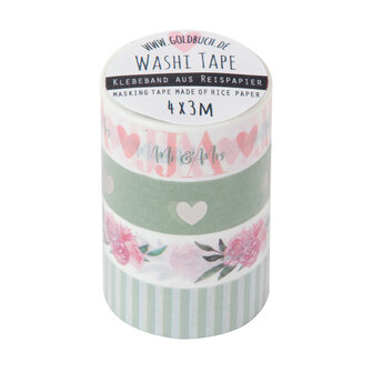 Goldbuch Washi Tape roze &amp; groen 10628