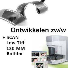 zwart - wit film 120mm rolfilm ontwikkelen + scan Low Tiff