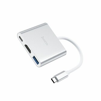 Hoco USB-C Hub 3in1 voor HDMI USB 3.0 USB-C