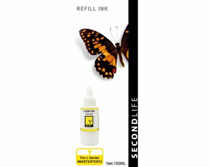 SecondLife Epson T664 Yellow inkttank