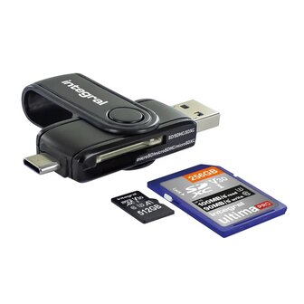 Integral Dual Interface SD &amp; microSD Card Reader