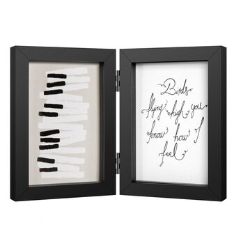 Henzo fotolijst Piano 2x 13x18 cm zwart