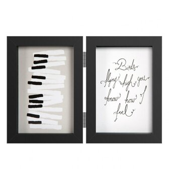 Henzo fotolijst Piano 2x 13x18 cm zwart
