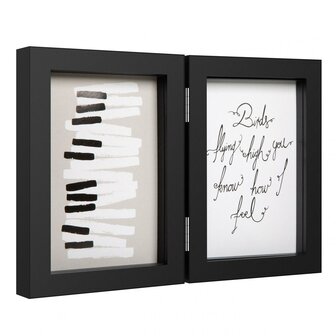 Henzo fotolijst Piano 2x 13x18 cm zwart