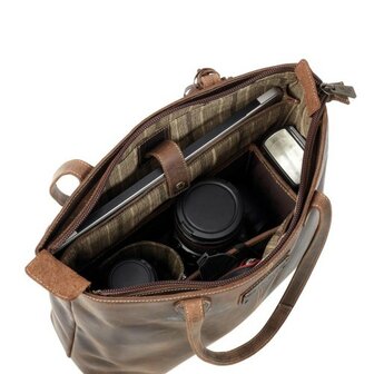 Gillis Trafalgar Shopper Camera Bag Leather Vintage Brown