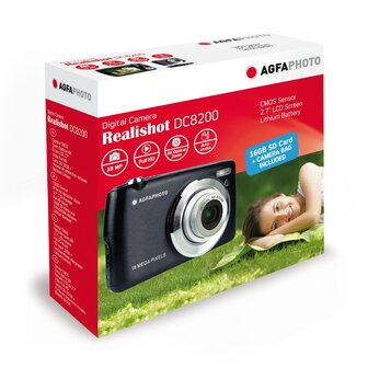 Agfaphoto Realishot DC8200 heeft alle kenmerken van een krachtige compactcamera met een optisch blok voor hoogwaardige 8x zooms