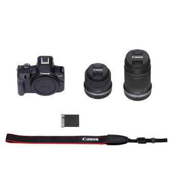 Canon EOS R50 ZWART + RF-S 18-45 IS STM + 55-210mm IS STM
