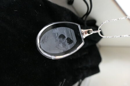 Medaillon ovaal met 2D foto in glas