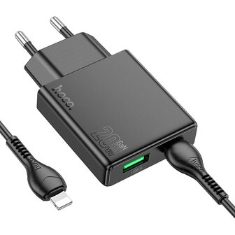 Hoco N38 Dual Port Fast charger PD20W QC3.0 USB-A USB-C