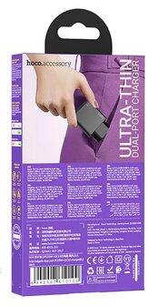 Hoco N38 Dual Port Fast charger PD20W QC3.0 USB-A USB-C