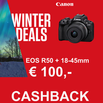 Canon EOS R50 ZWART + RF-S 18-45 IS STM