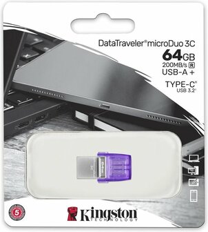 Kingston MicroDuo 3C 64gb USB-A+USB-C