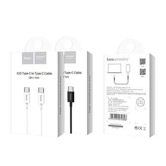 Hoco Charge&amp;Synch USB-C to USB-C Cable Black