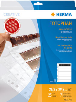Herma negatiefbladen PP 7x5 strips kleinbeeld