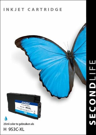 Secondlife inkt HP 953 XL Cyan