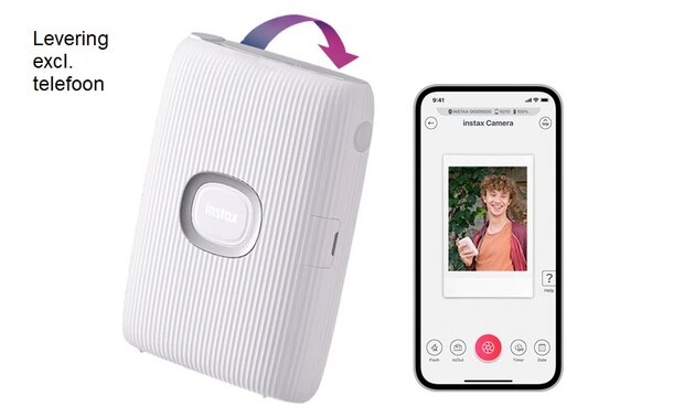 Fujifilm Instax Mini Link2 Smartphone Printer Clay White