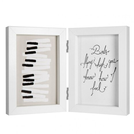 Henzo fotolijst Piano 2x 13x18 cm wit