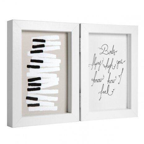 Henzo fotolijst Piano 2x 13x18 cm wit