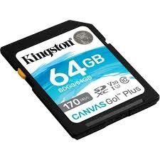 Kingston SDXC Card 64GB Canvas Go! Plus U3 V30 A2