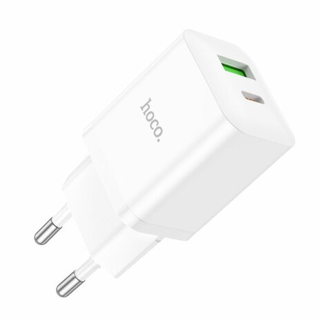 Hoco PD20W+QC3.0 Dual Port Fast charger white