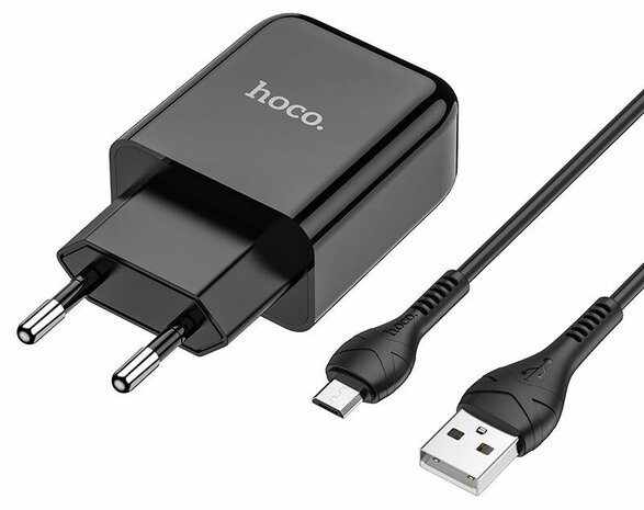 Hoco Micro USB cable+N2 USB charger set