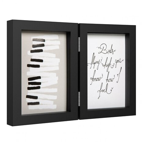 Henzo fotolijst Piano 2x 13x18 cm zwart
