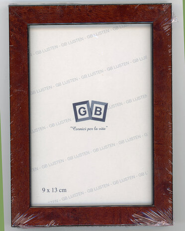 Wortelnoten houten lijst 9x13 cm