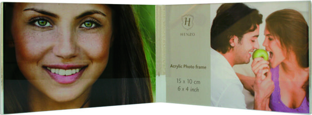 Acryllijst dubbel voor 2x 10x15  liggend formaat
