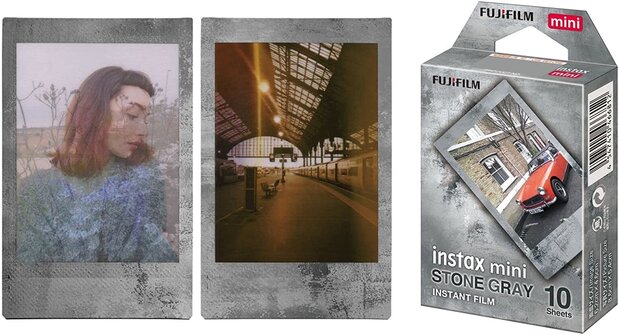 Fujifilm Instax mini stone gray instant film 10 sheets
