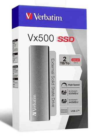 Verbatim Vx500 External SSD 2TB USB 3.2