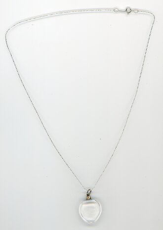 Medaillon hart met 2D foto in glas