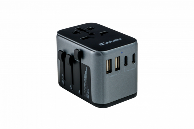 Verbatim UTA-03 Universal Travel Adapter incl USB-A+USB-C