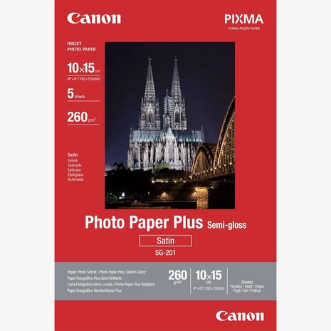 Canon 10x15 Photo Paper Plus Semi-Gloss Satin SG-201