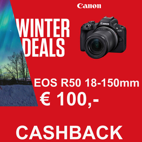 Canon EOS R50 zwart + RF-S 18-150mm F/3.5-6.3 IS STM