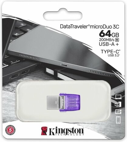 Kingston MicroDuo 3C 64gb USB-A+USB-C
