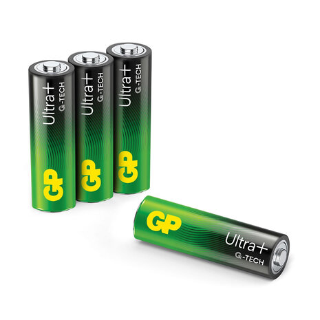 GP Ultra+ Alkaline 4x AA batterijen